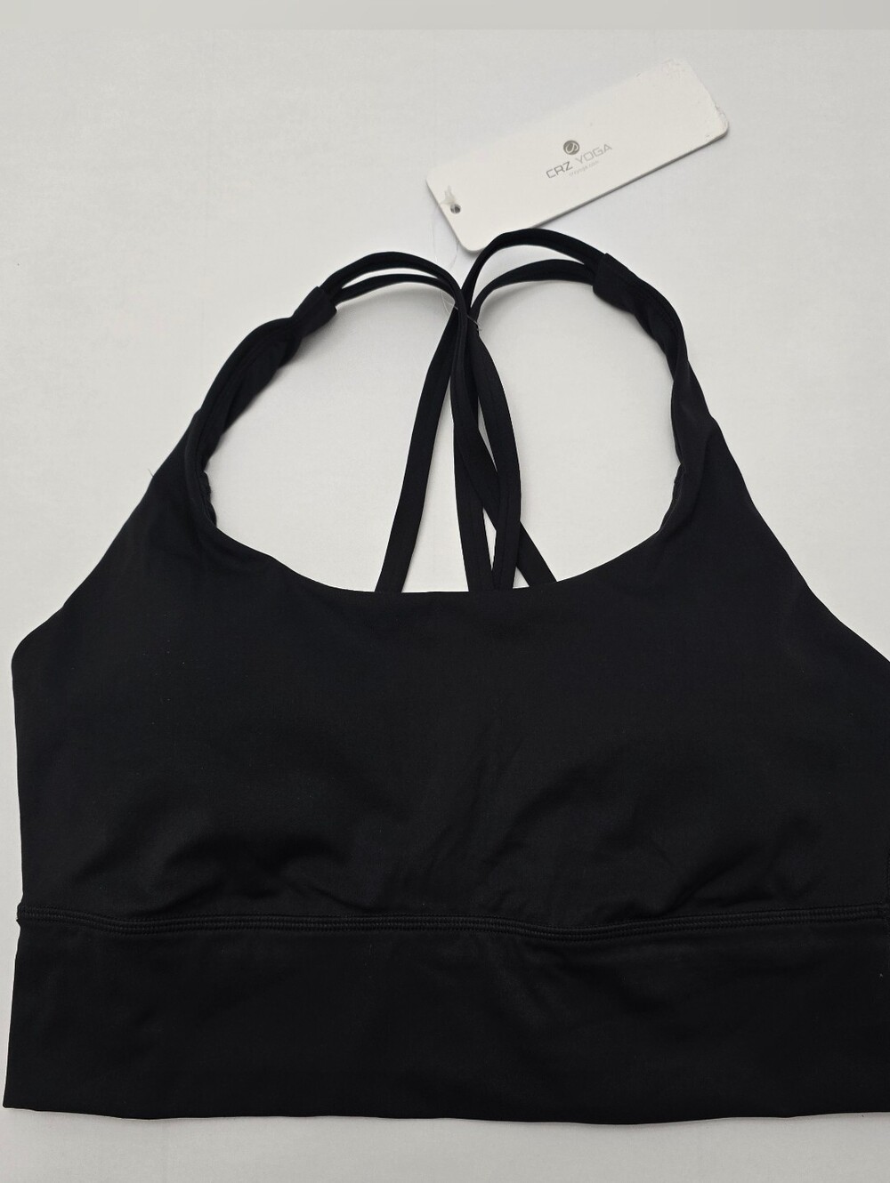 CRZ YOGA Black Strappy Back Sports Bra